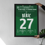 Poster du but de Robert Beric – Saint - Étienne vs Lyon 2019 - Legendary Goals