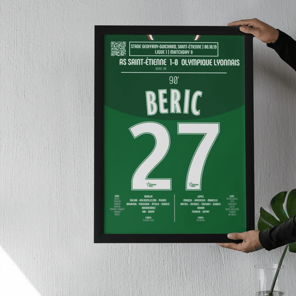 Poster du but de Robert Beric – Saint - Étienne vs Lyon 2019 - Legendary Goals