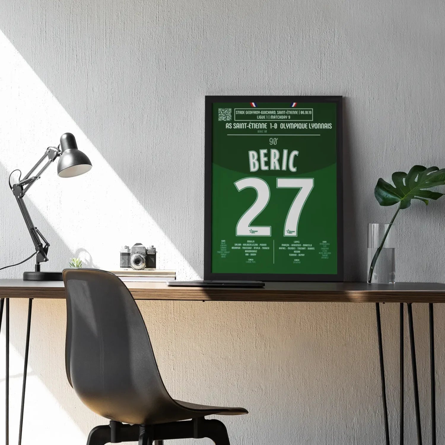 Poster du but de Robert Beric – Saint - Étienne vs Lyon 2019 - Legendary Goals