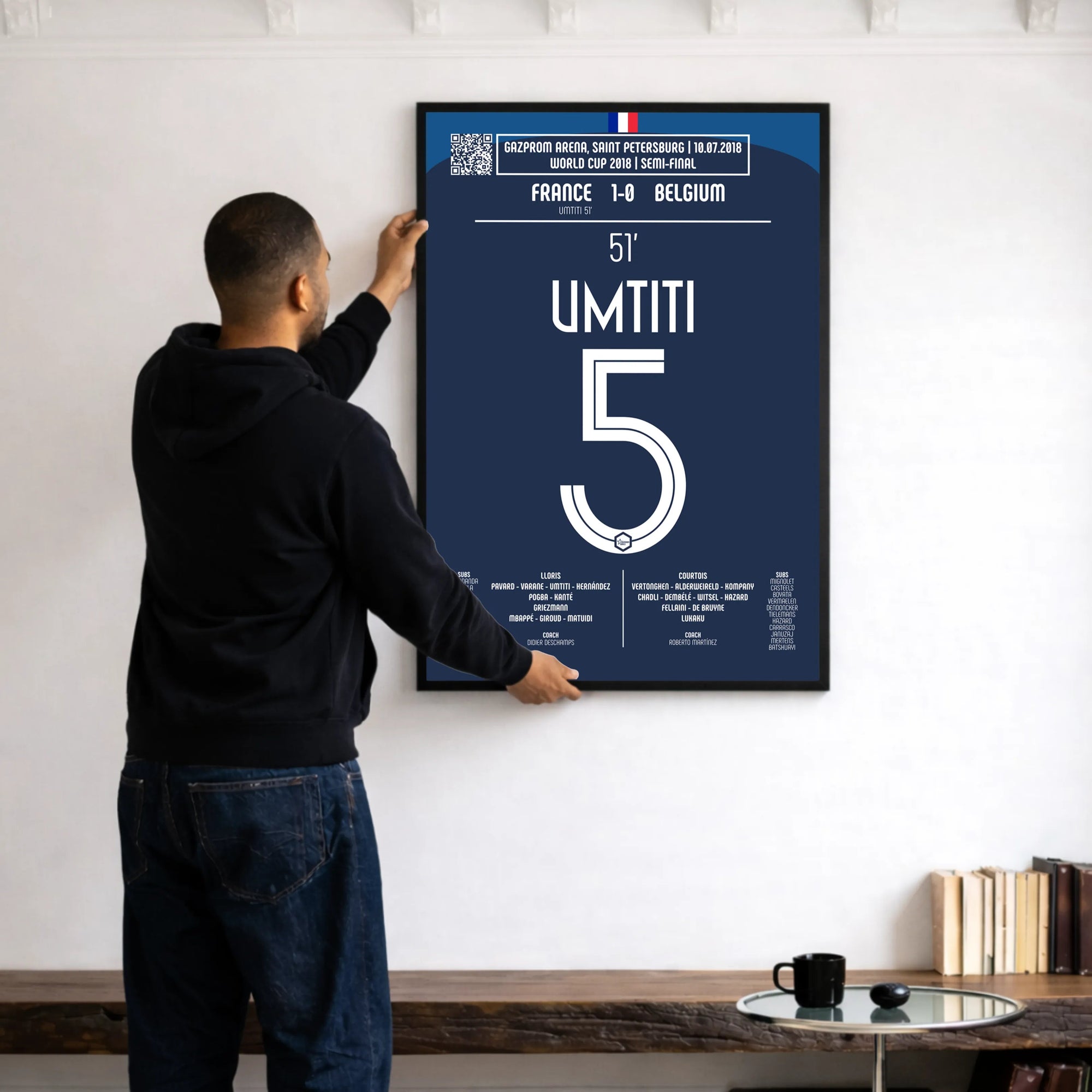 Poster du but de Samuel Umtiti - France vs Belgique 2018 - Legendary Goals