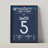 Poster du but de Samuel Umtiti - France vs Belgique 2018 - Legendary Goals