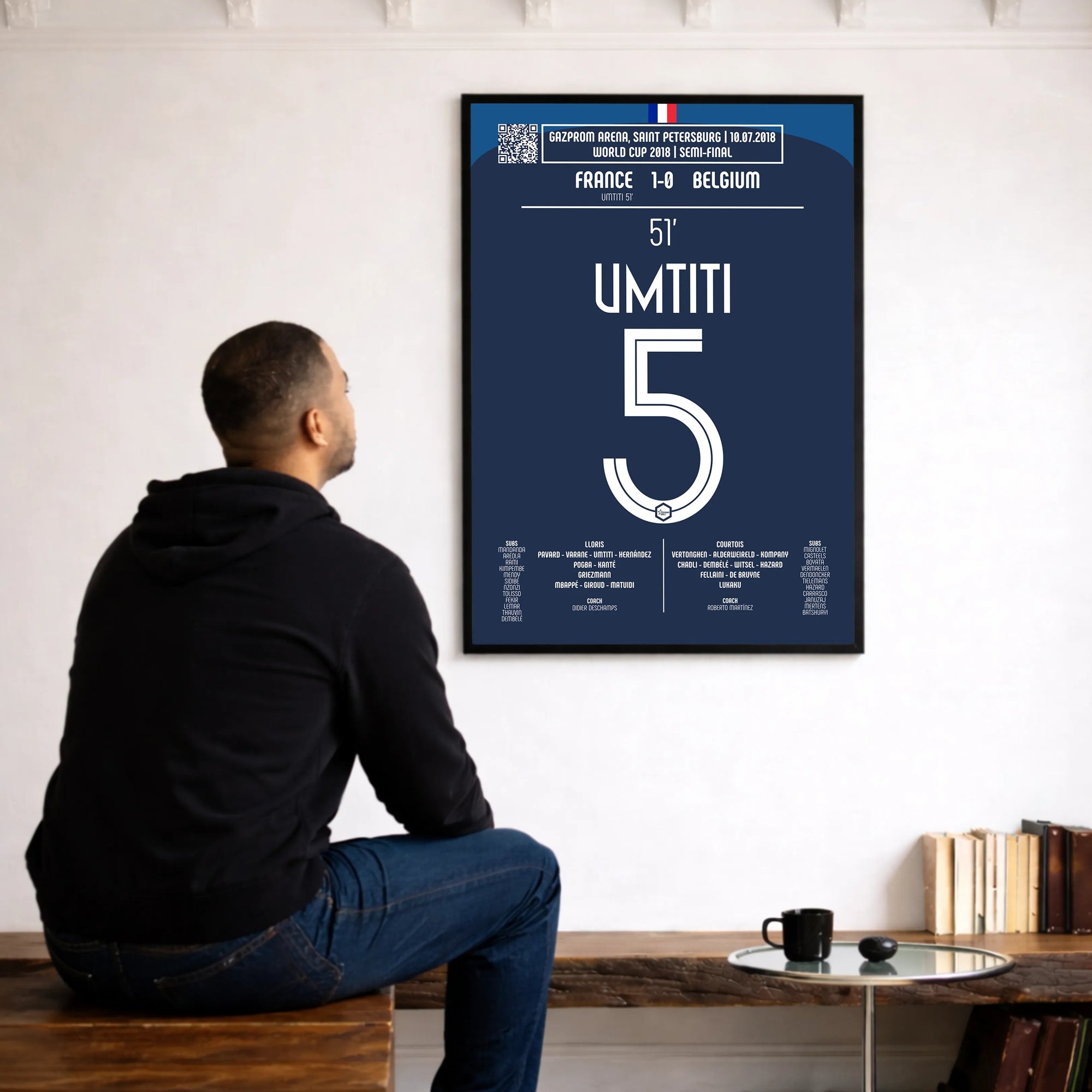 Poster du but de Samuel Umtiti - France vs Belgique 2018 - Legendary Goals