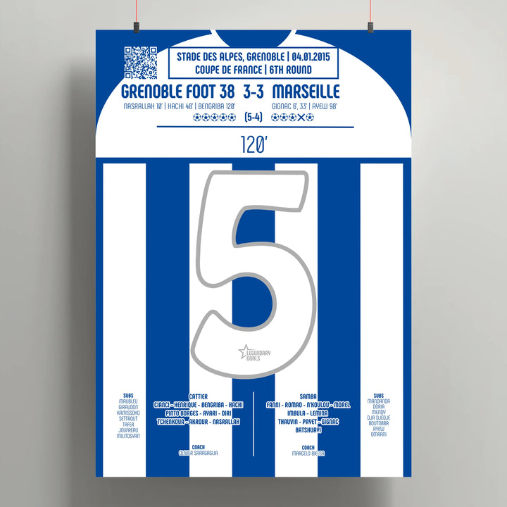 Póster del gol de Selim Bengriba - Grenoble vs Marsella 2015 - Legendary Goals