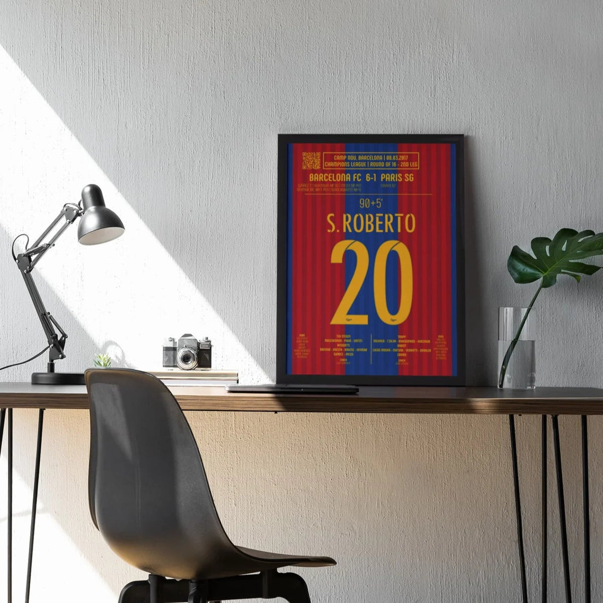 Poster du but de Sergi Roberto – FC Barcelone vs PSG 2017 - Legendary Goals