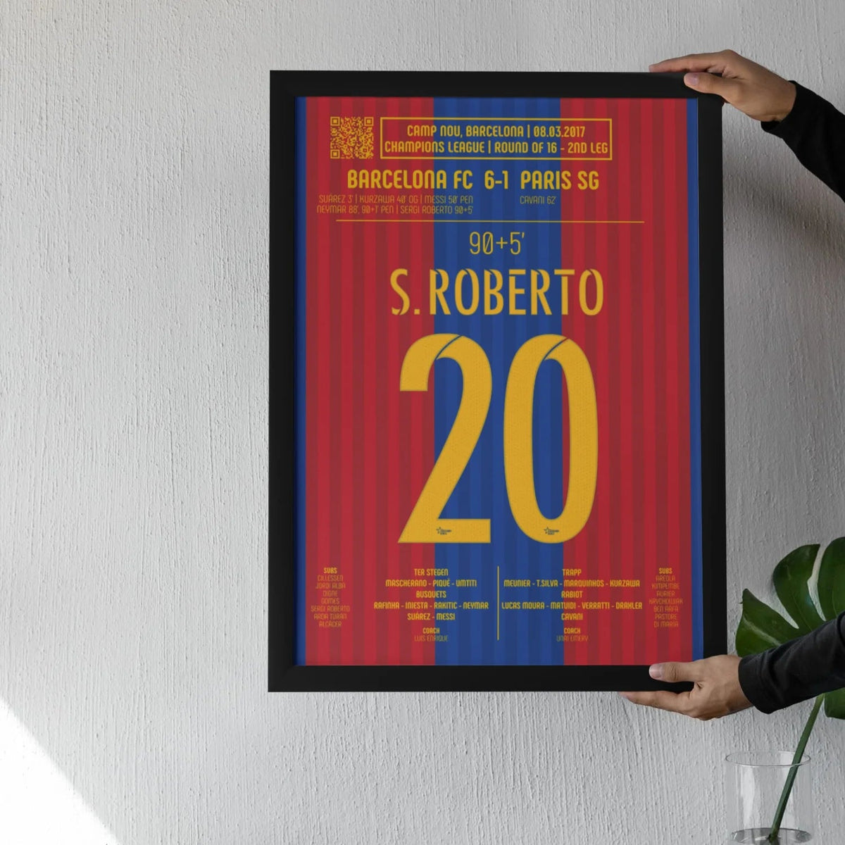 Poster du but de Sergi Roberto – FC Barcelone vs PSG 2017 - Legendary Goals