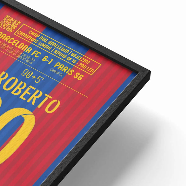 Poster du but de Sergi Roberto – FC Barcelone vs PSG 2017 - Legendary Goals