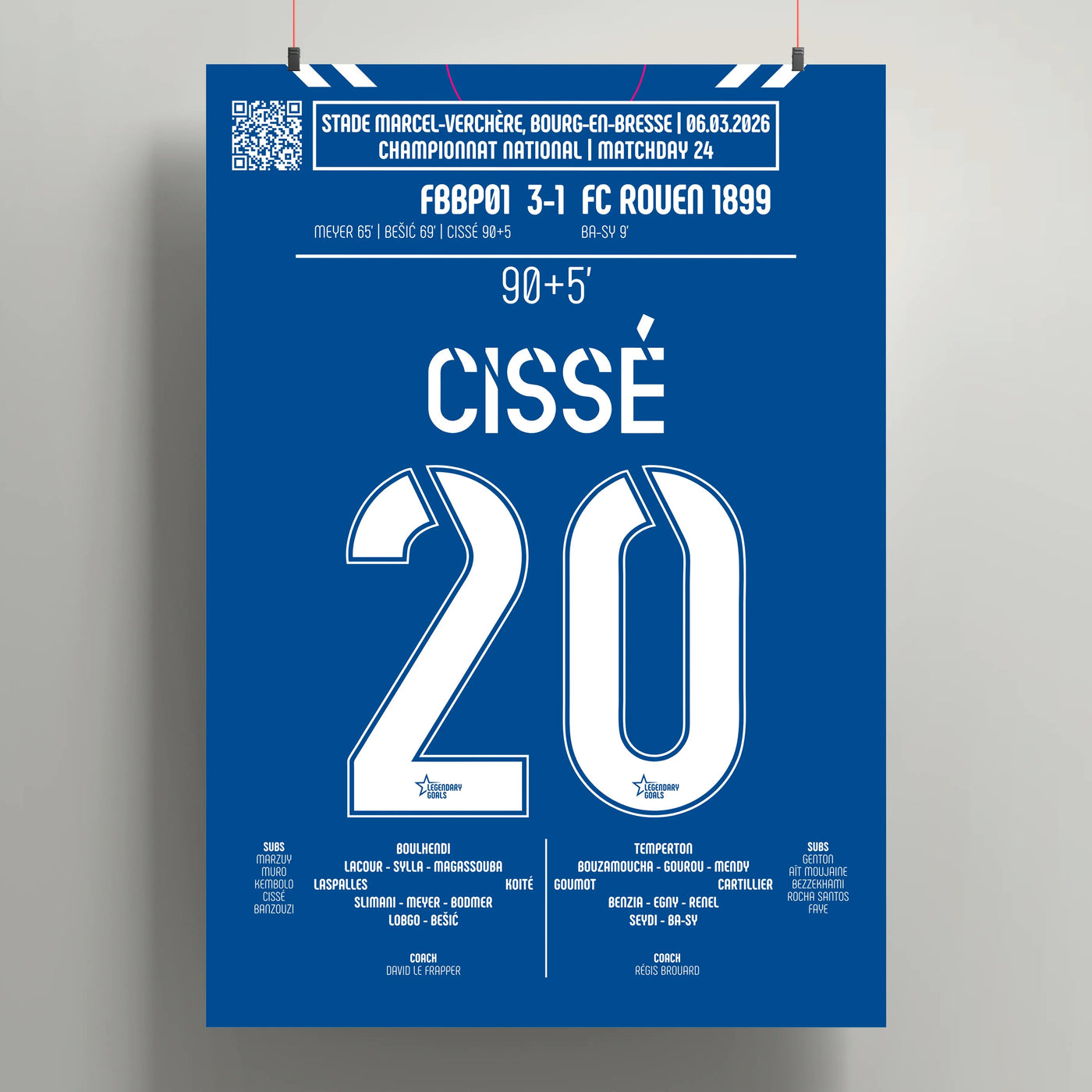 Poster du but de Sidi Cissé - Bourg-Péronnas vs Rouen 2026