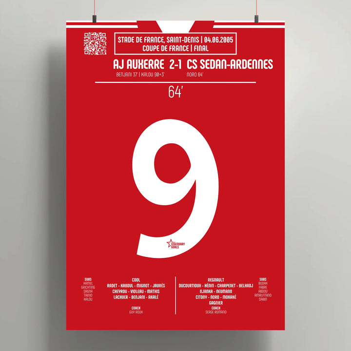 Póster del gol de Stéphane Noro - Auxerre vs Sedan 2005 - Legendary Goals