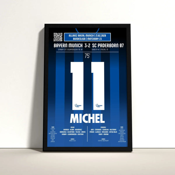 Poster du but de Sven Michel – Bayern Munich vs Paderborn 2020 - Legendary Goals
