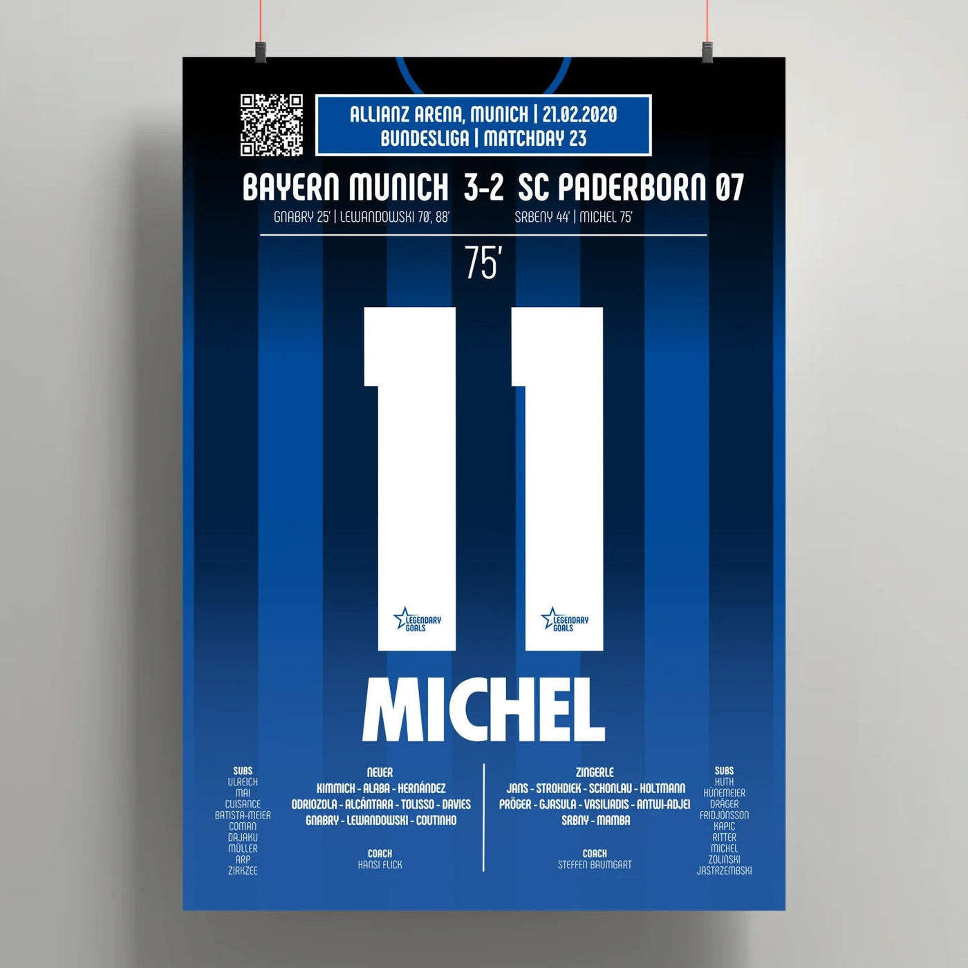 Poster du but de Sven Michel – Bayern Munich vs Paderborn 2020