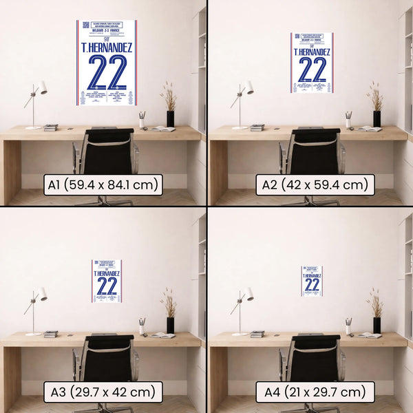 Poster du but de Theo Hernandez - Belgique vs France 2021 - Legendary Goals