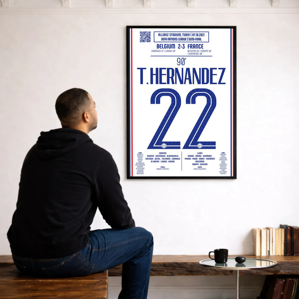 Poster du but de Theo Hernandez - Belgique vs France 2021 - Legendary Goals