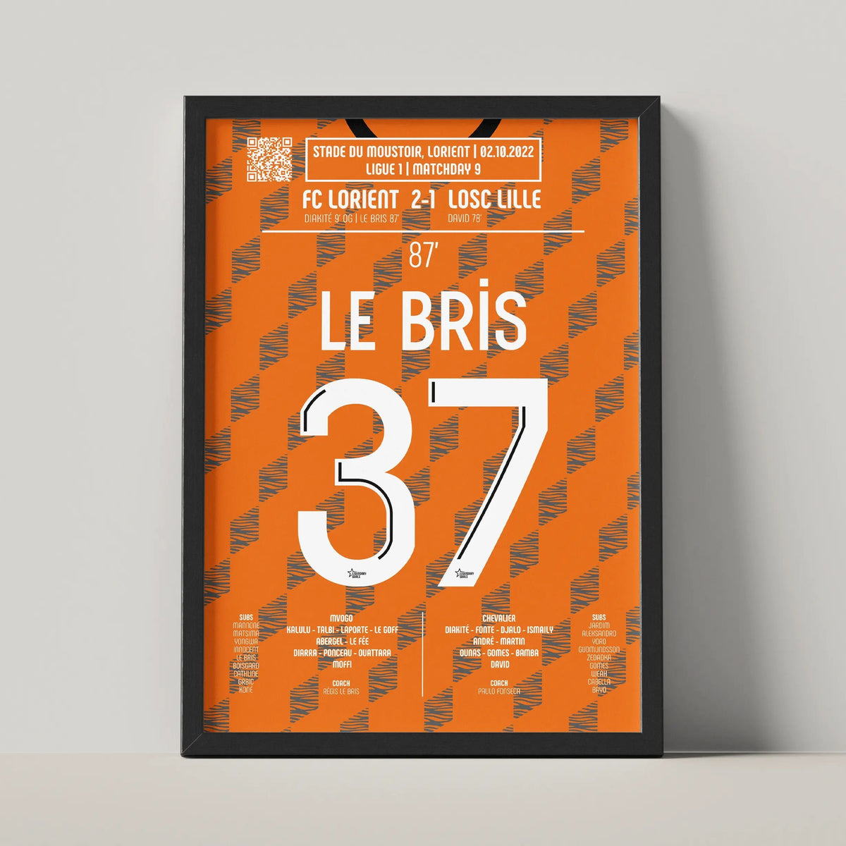 Poster du but de Théo Le Bris – Lorient vs Lille 2022 - Legendary Goals