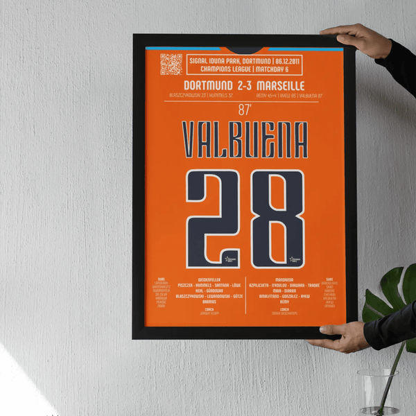 Poster du but de Valbuena – Dortmund vs Marseille 2011 - Legendary Goals