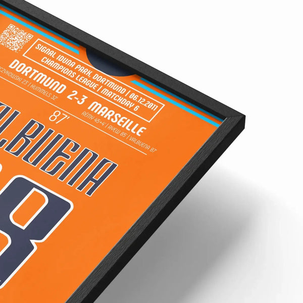 Poster du but de Valbuena – Dortmund vs Marseille 2011 - Legendary Goals