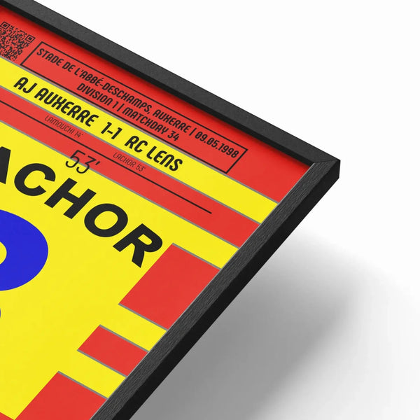 Poster du but de Yoann Lachor – Auxerre vs RC Lens 1998 - Legendary Goals