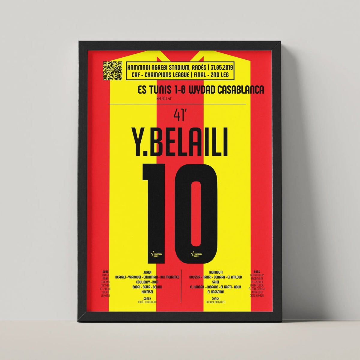 Poster du but de Youcef Belaïli - Espérance de Tunis vs Wydad 2019 - Legendary Goals