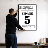 Poster du but de Zinedine Zidane - Bayer Leverkusen vs Real Madrid 2002 - Legendary Goals