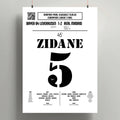 Poster du but de Zinedine Zidane - Bayer Leverkusen vs Real Madrid 2002 - Legendary Goals