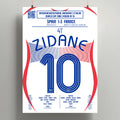 Poster du but de Zinedine Zidane - Espagne vs France 2006 - Legendary Goals