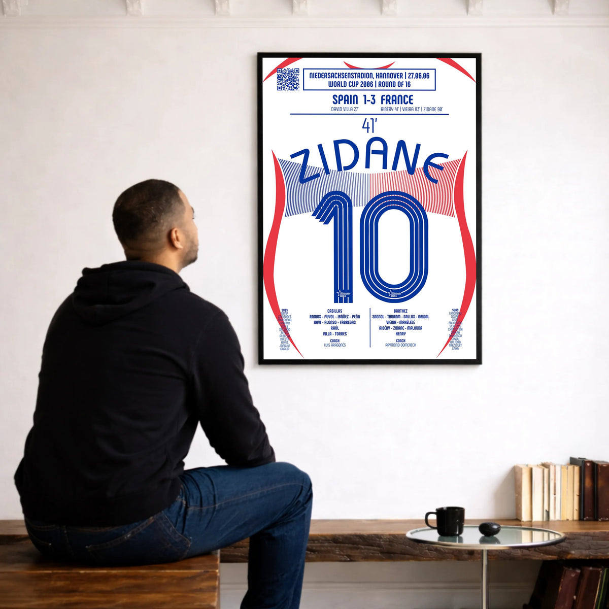 Poster du but de Zinedine Zidane - Espagne vs France 2006 - Legendary Goals