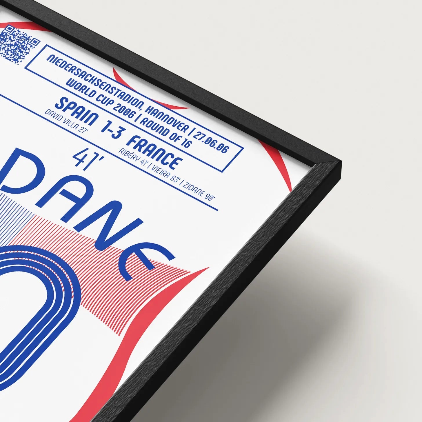 Poster du but de Zinedine Zidane - Espagne vs France 2006 - Legendary Goals