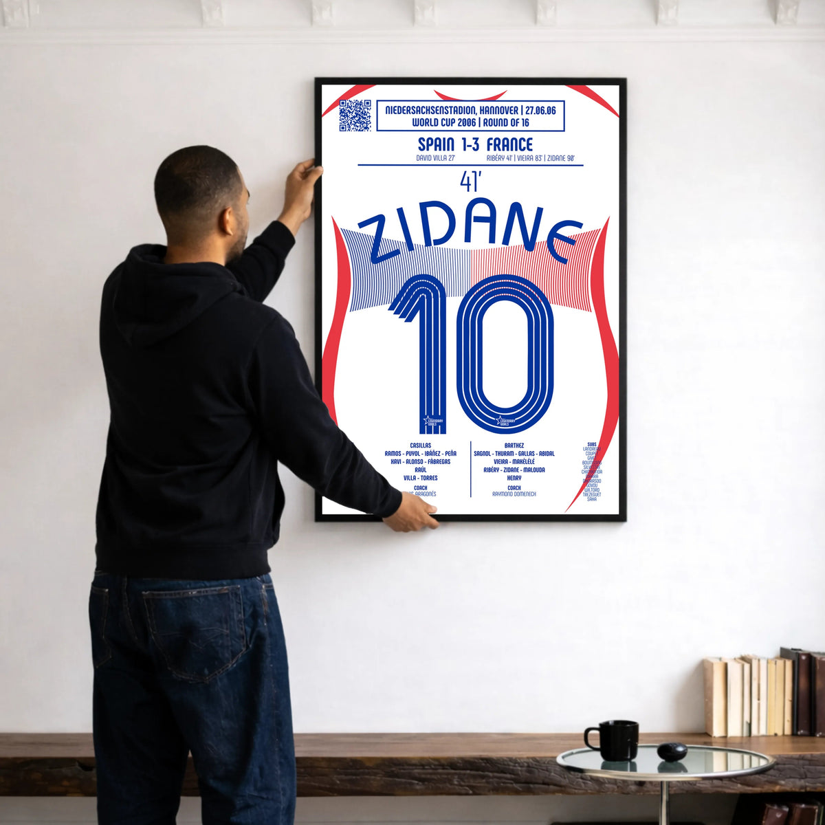 Poster du but de Zinedine Zidane - Espagne vs France 2006 - Legendary Goals