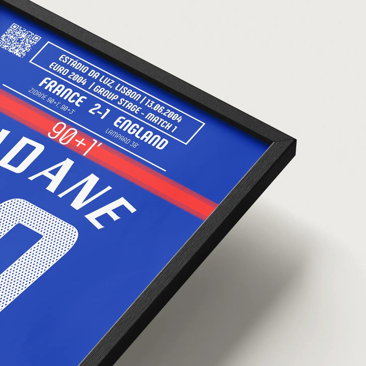 Poster du but de Zinedine Zidane - France vs Angleterre 2004 - Legendary Goals
