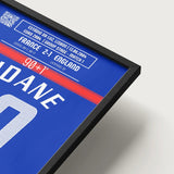 Poster du but de Zinedine Zidane - France vs Angleterre 2004 - Legendary Goals