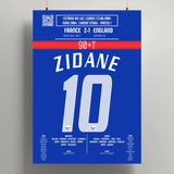 Poster du but de Zinedine Zidane - France vs Angleterre 2004 - Legendary Goals