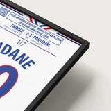 Poster du but de Zinédine Zidane - France vs Portugal 2000 - Legendary Goals