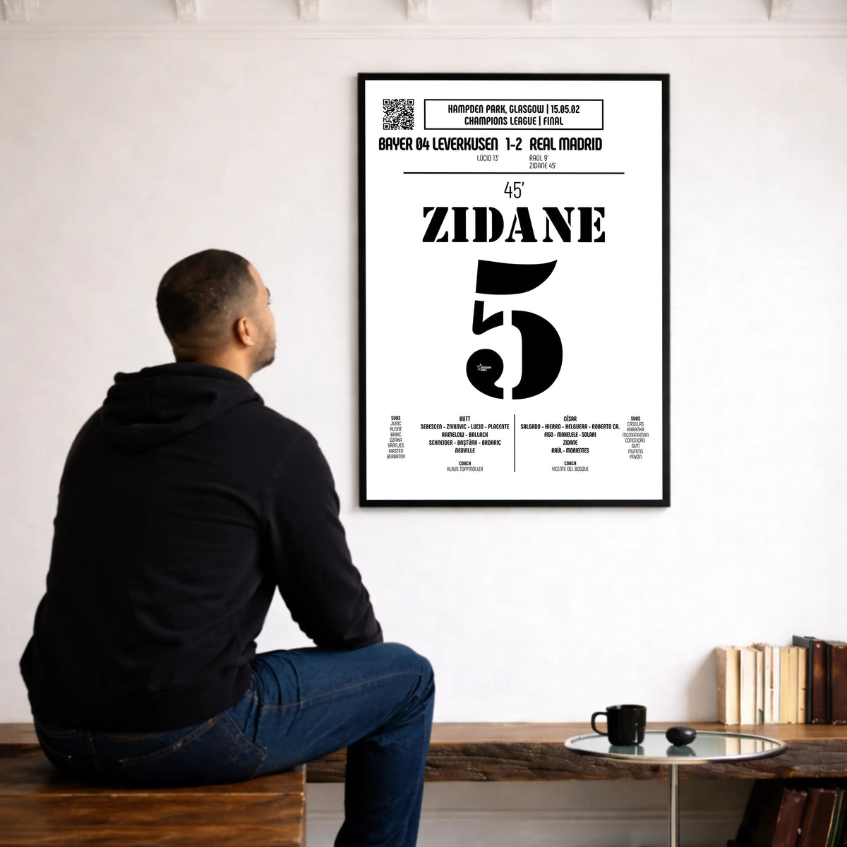 Poster du but de Zinédine Zidane - France vs Portugal 2000 - Legendary Goals