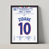 Poster du but de Zinédine Zidane - France vs Portugal 2000 - Legendary Goals