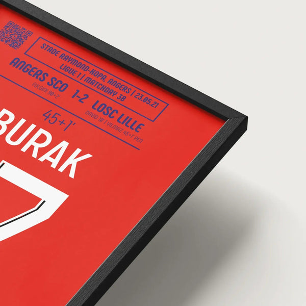 Poster du but décisif de Burak Yılmaz – Angers vs Lille 2021 - Legendary Goals