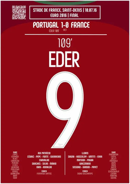 Poster du but d'Eder - France vs Portugal 2016 - Legendary Goals