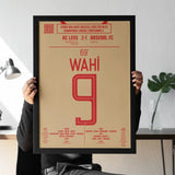 Poster du but d'Elye Wahi - Lens vs Arsenal 2023 - Legendary Goals