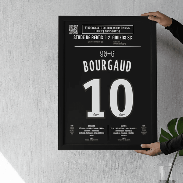 Poster du but d'Emmanuel Bourgaud - Reims vs Amiens 2017 - Legendary Goals