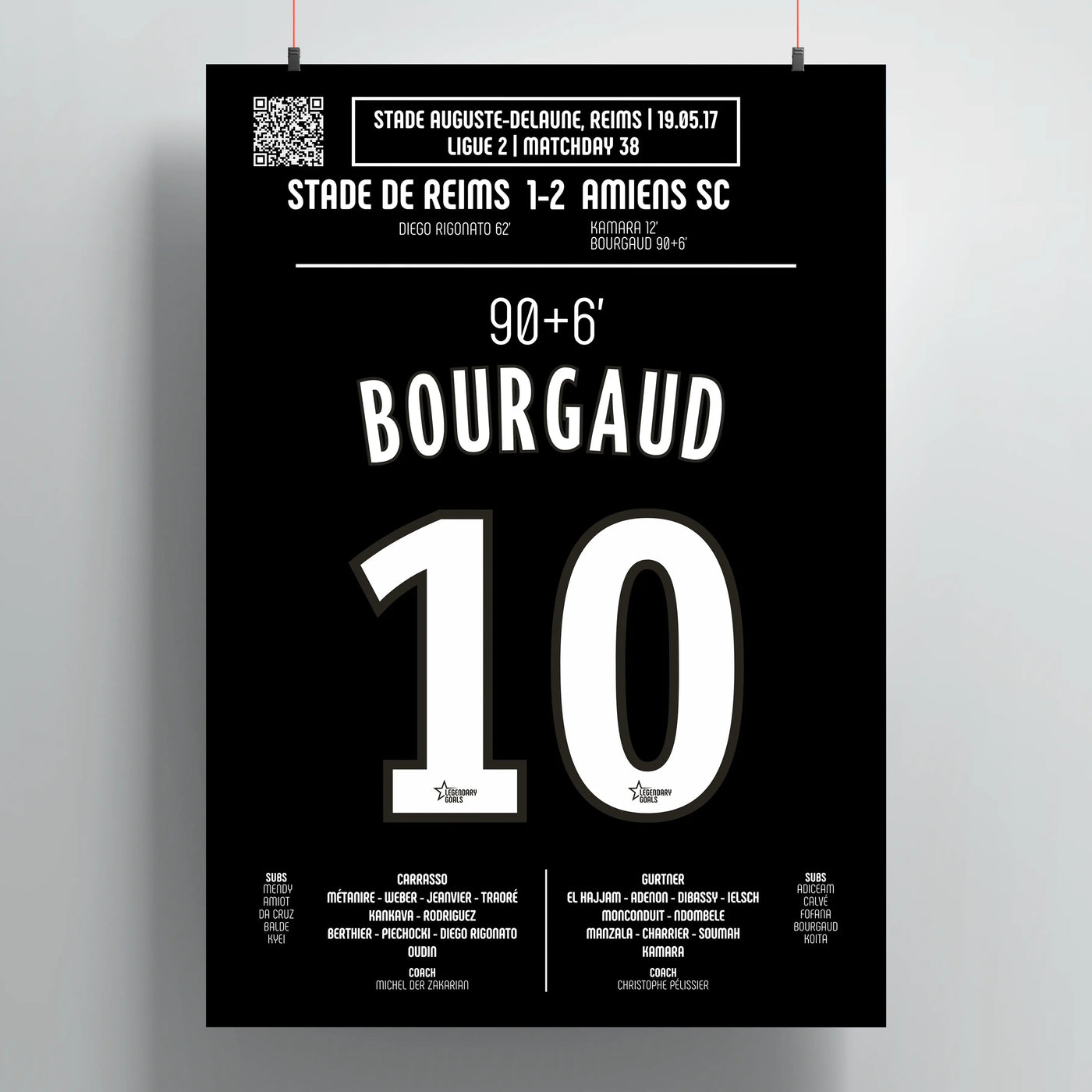 Poster du but d'Emmanuel Bourgaud - Reims vs Amiens 2017