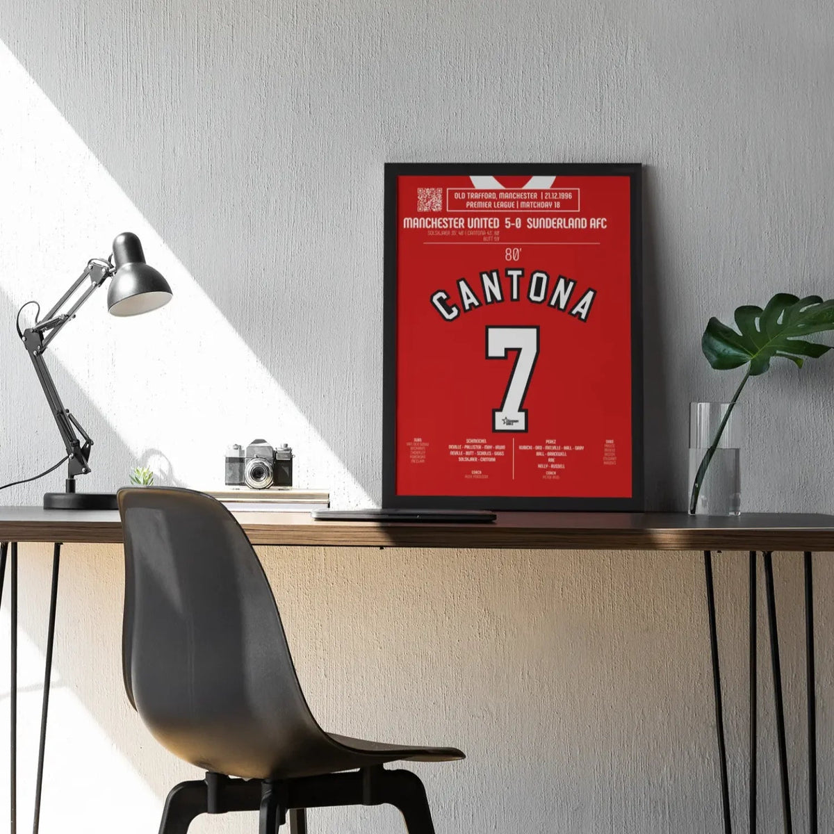 Poster du but d’Eric Cantona – Manchester United vs Sunderland 1996 - Legendary Goals
