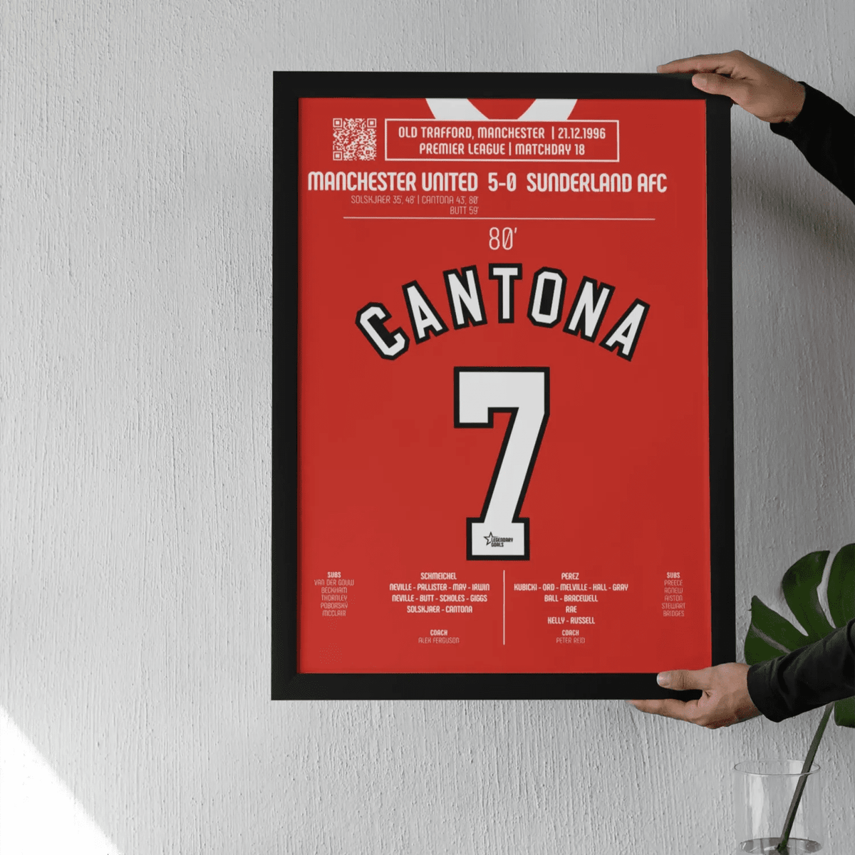 Poster du but d’Eric Cantona – Manchester United vs Sunderland 1996 - Legendary Goals