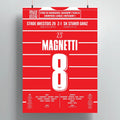 Poster du but d'Hugo Magnetti – Brest vs Sturm Graz 2024 - Legendary Goals