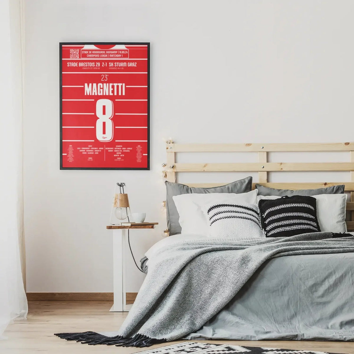 Poster du but d'Hugo Magnetti – Brest vs Sturm Graz 2024 - Legendary Goals