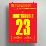 Poster du but d’Olivier Monterrubio - Lens vs Bayer Leverkusen 2007 - Legendary Goals