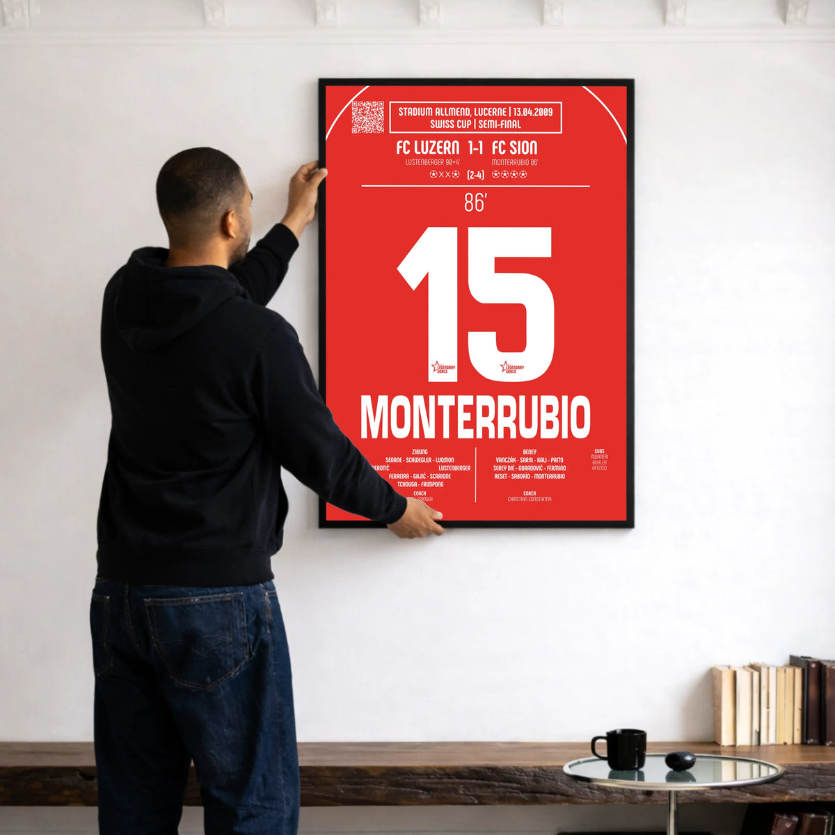Poster du but d’Olivier Monterrubio - Lucerne vs Sion 2009 - Legendary Goals