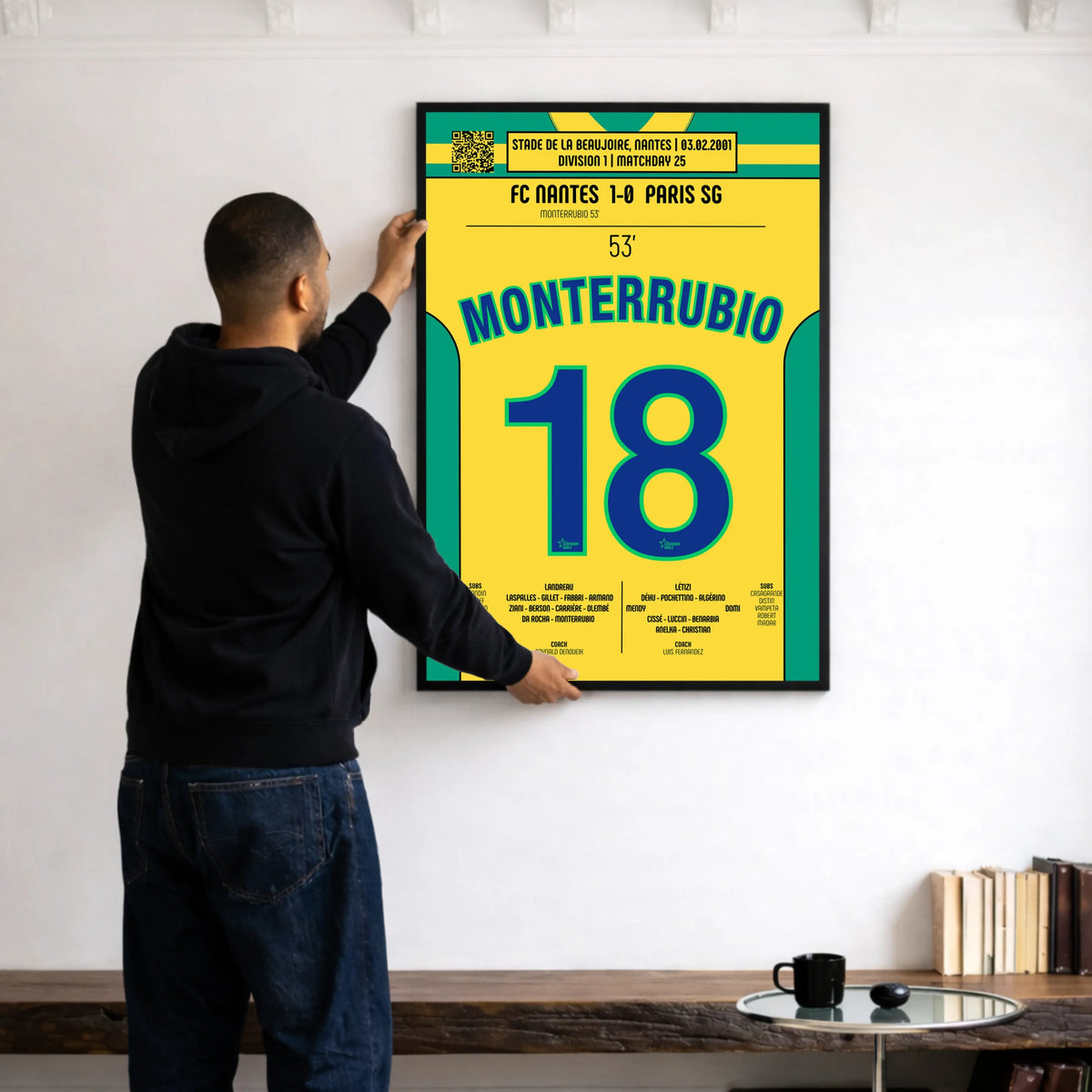 Poster du but d’Olivier Monterrubio - Nantes vs PSG 2001 - Legendary Goals