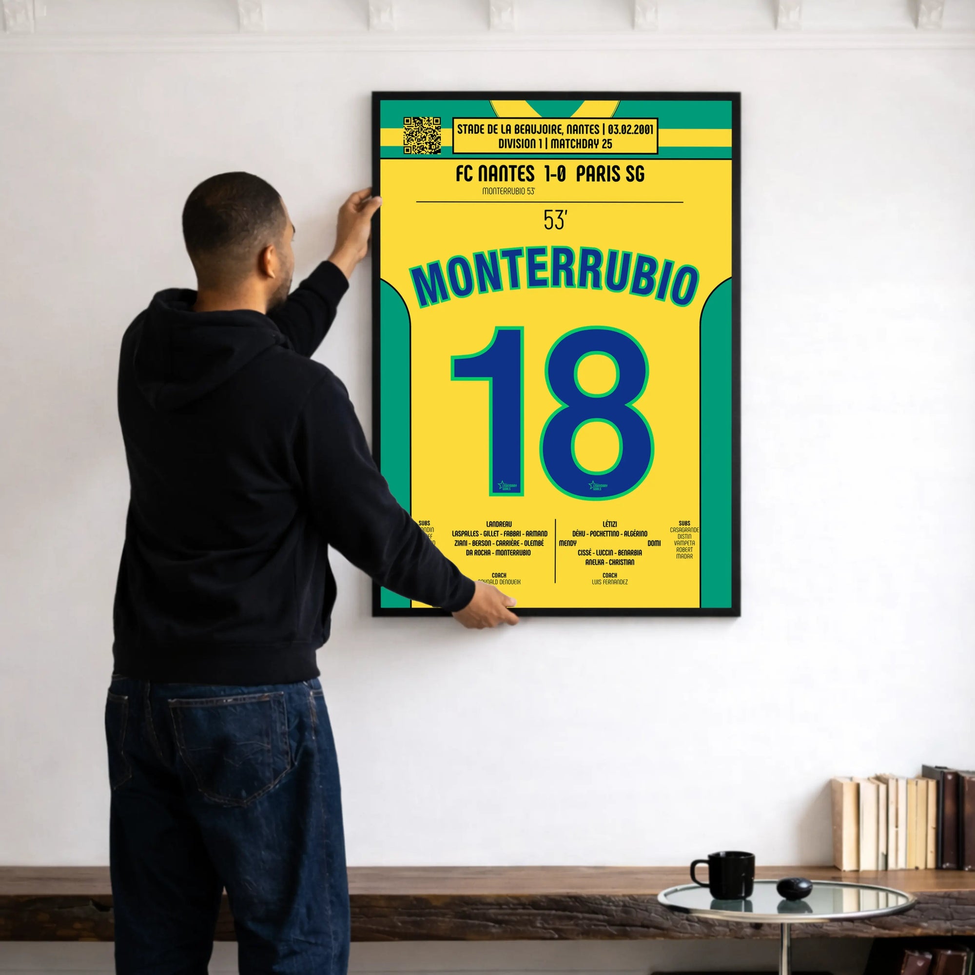Poster du but d’Olivier Monterrubio - Nantes vs PSG 2001 - Legendary Goals