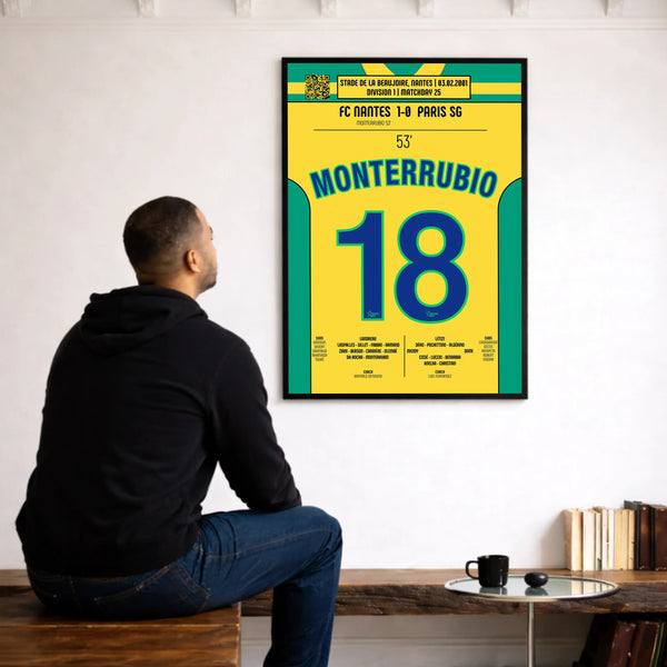 Poster du but d’Olivier Monterrubio - Nantes vs PSG 2001 - Legendary Goals