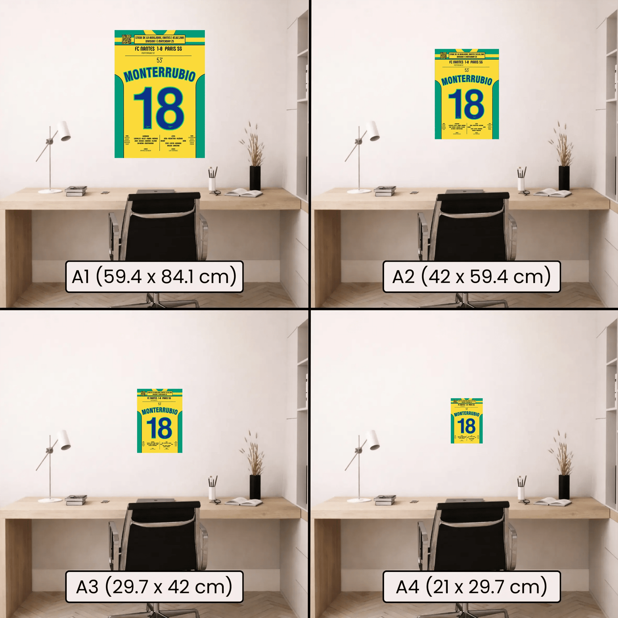 Poster du but d’Olivier Monterrubio - Nantes vs PSG 2001 - Legendary Goals