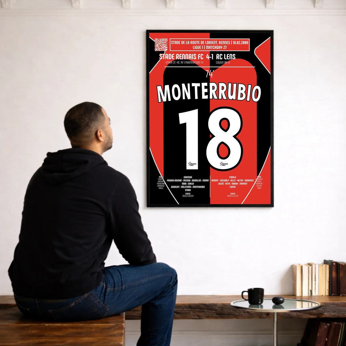 Poster du but d’Olivier Monterrubio - Rennes vs Lens 2006 - Legendary Goals
