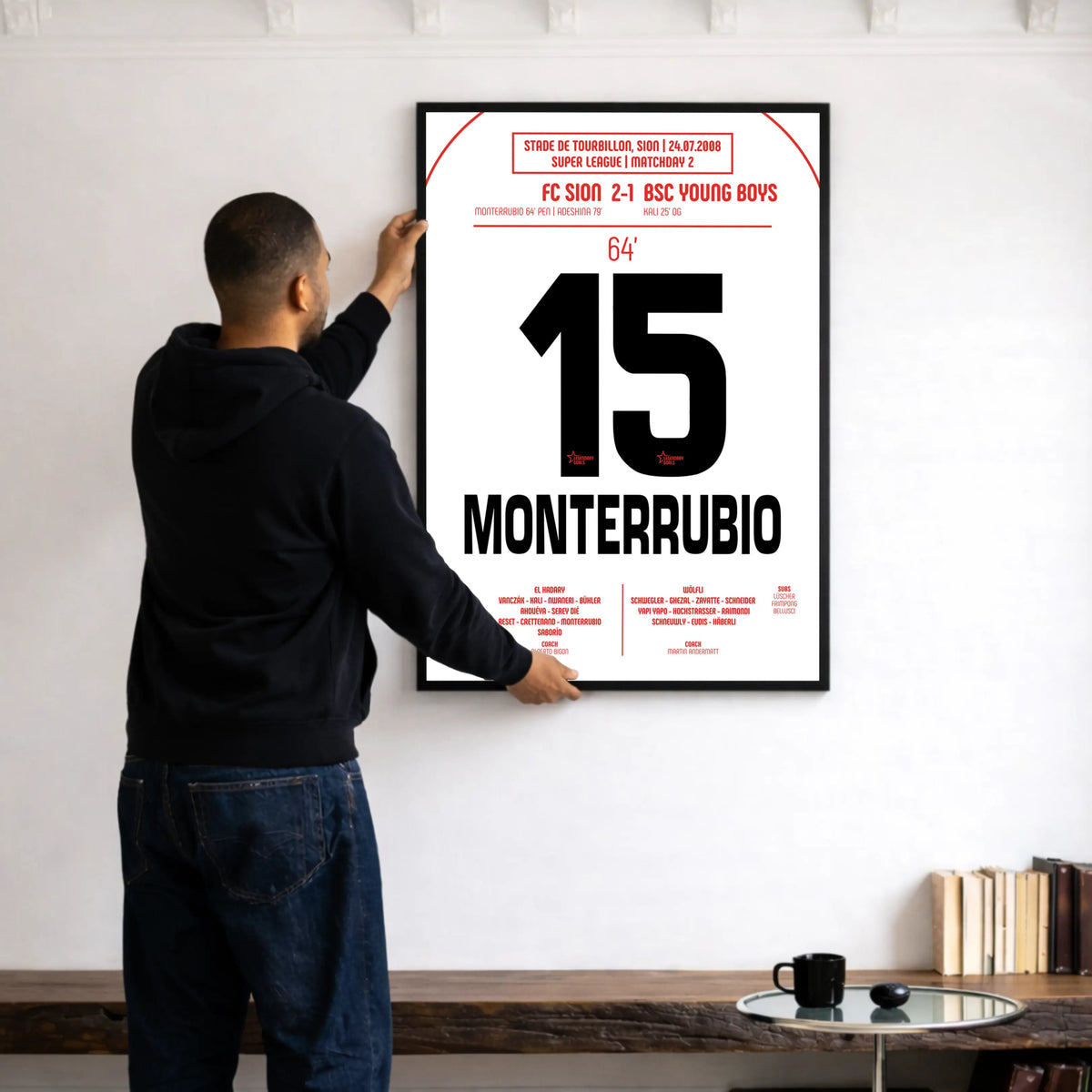 Poster du but d’Olivier Monterrubio - Sion vs Young Boys 2008 - Legendary Goals